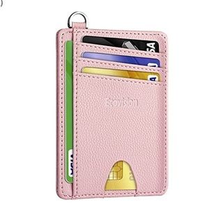 🍓 2 for $13 NWOT Slim card wallet - pink